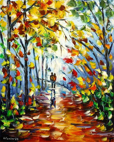 Die ersten Farben des Herbstes van Mirek Kuzniar, Schilderij te koop op Singulart