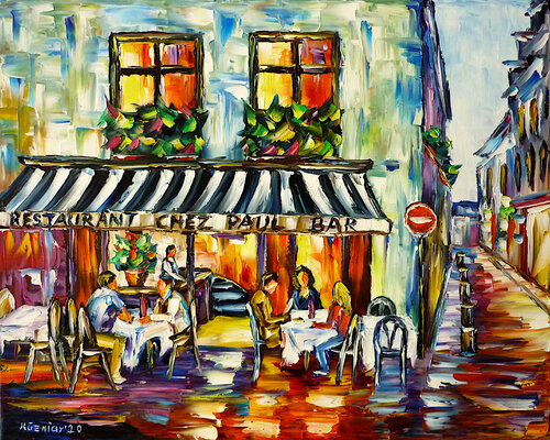 Chez Paul, Paris van Mirek Kuzniar, Schilderij te koop op Singulart