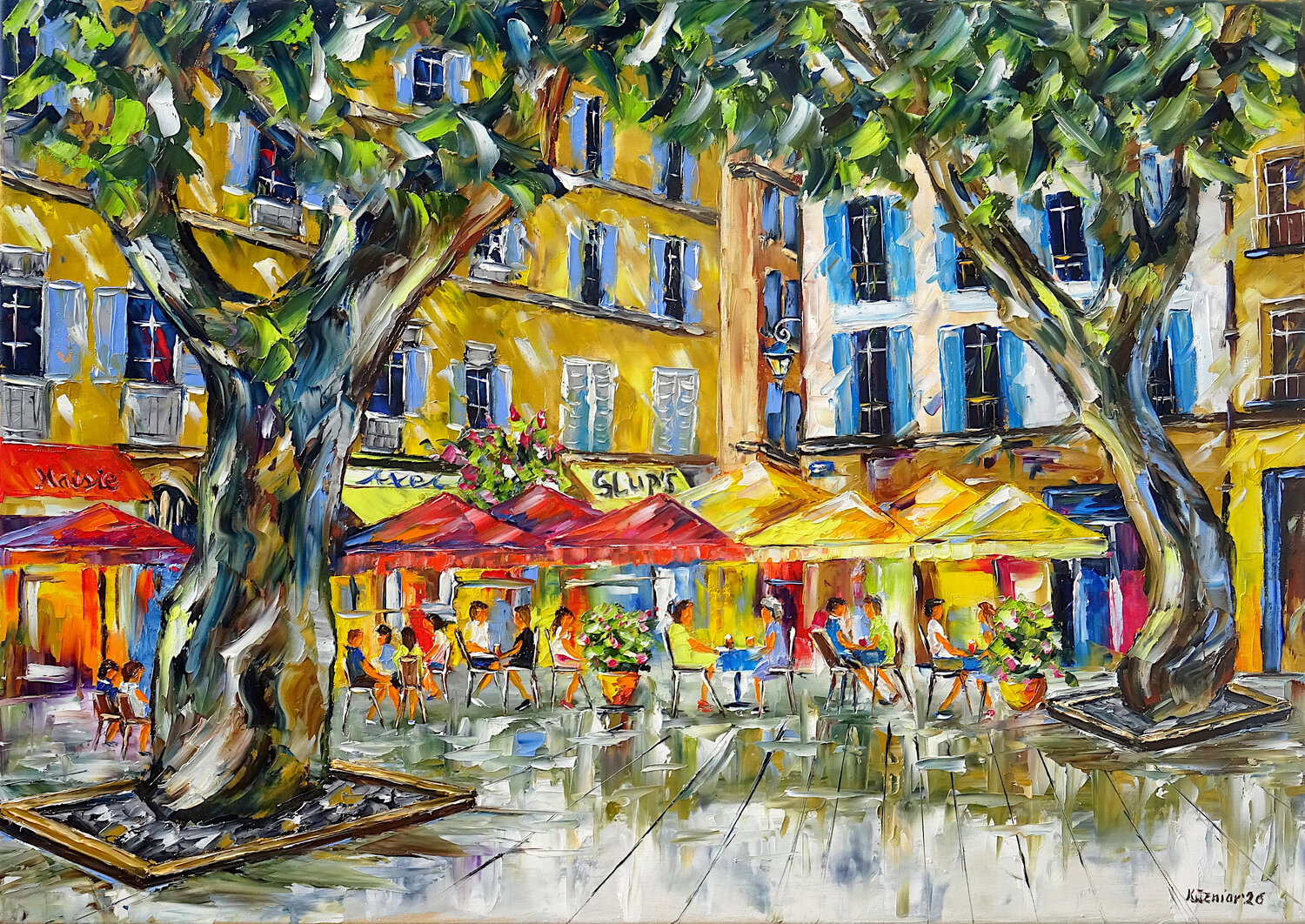 Sommer in Bouches-du-Rhône Mirek Kuzniar Dipinto originale in vendita