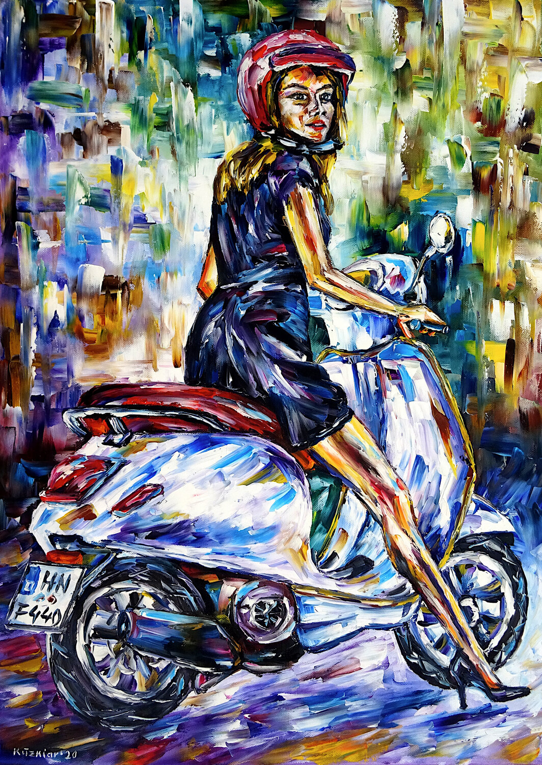Vespa Mädchen Mirek Kuzniar