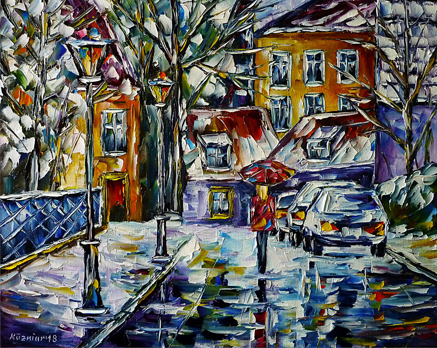 Dorf im Winter Mirek Kuzniar