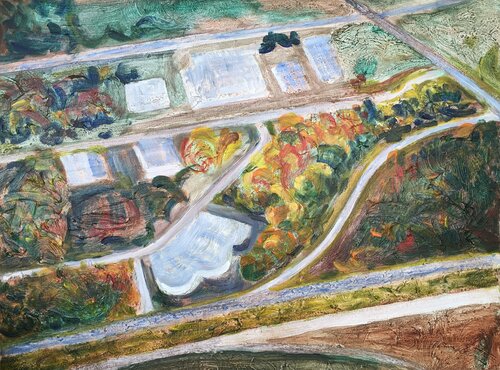 Autumn Air View by Pauline Ender, 회화 for Sale on Singulart