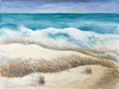 Seascape by Pauline Ender, Work on Paper for Sale on Singulart