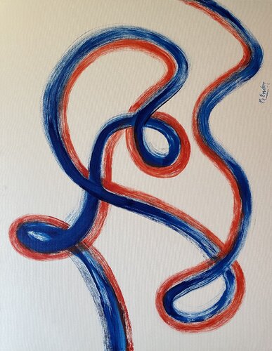 Red, White, Blue von Pauline Ender, Malerei kaufen auf Singulart