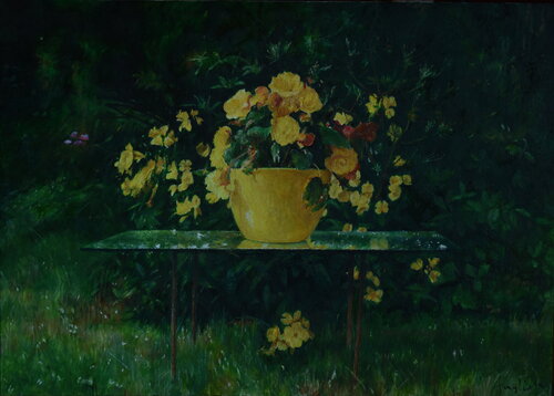 In yellow di Adam Faglio, Pittura in vendita su Singulart