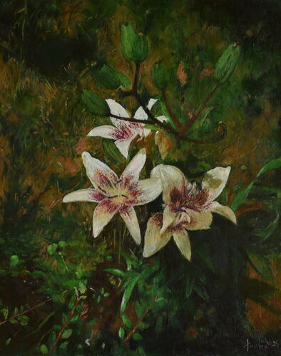 Lilies by Adam Faglio, Painting for Sale on Singulart
