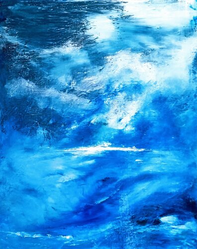 Bleu immense bleu van Dann, Schilderij te koop op Singulart