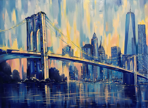 Brooklyn Bridge par Dmitry King, Peinture en vente sur Singulart