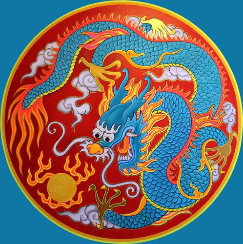 Blue Dragon with Pearl Dmitry King