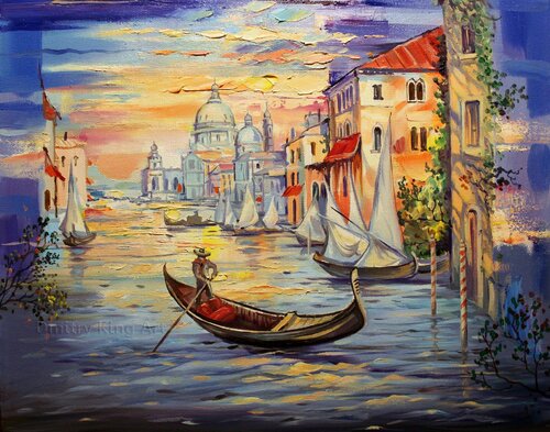 Morning in Venice van Dmitry King, Schilderij te koop op Singulart