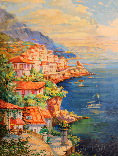Italian Riviera van Dmitry King, Schilderij te koop op Singulart