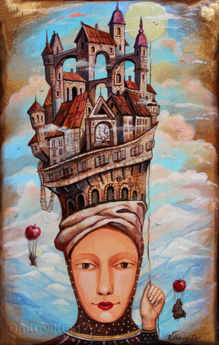 Lady with the Magical City von Dmitry King, Malerei kaufen auf Singulart