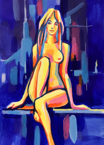 Beauty above the City di Dmitry King, Pittura in vendita su Singulart