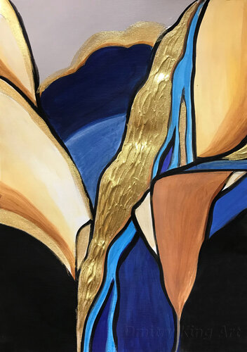 Gilded Flow van Dmitry King, Schilderij te koop op Singulart