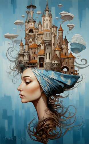 Fortress of Thought van Dmitry King, Schilderij te koop op Singulart