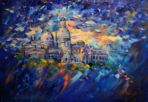 Windy evening par Dmitry King, Peinture en vente sur Singulart