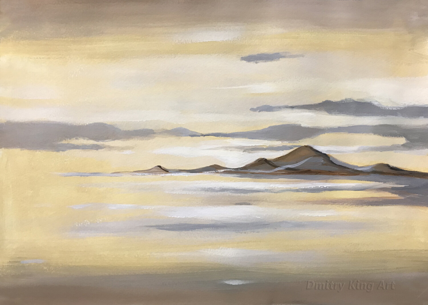 Evening on the Water Dmitry King Original painting for sale