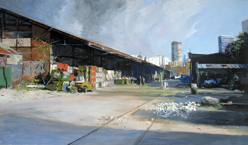 Ancienne gare aux marchandises di Gilbert Raffin, Pittura in vendita su Singulart