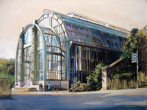 Serre du Jardin des Plantes de Paris van Gilbert Raffin, Schilderij te koop op Singulart