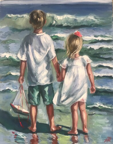 Sound of the Sea von Anna Reznikova, Malerei kaufen auf Singulart