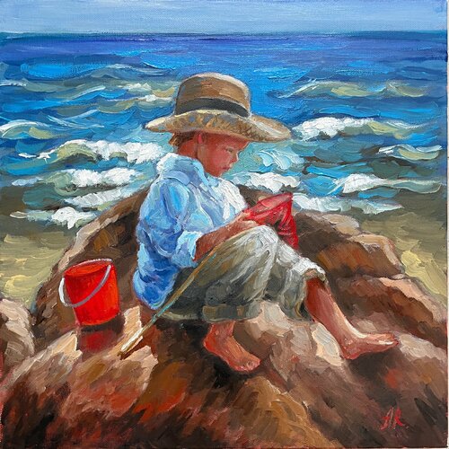 Young Explorer di Anna Reznikova, Pittura in vendita su Singulart