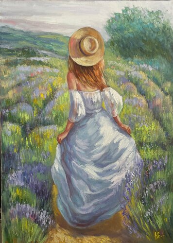 Lavender Wind di Anna Reznikova, Pittura in vendita su Singulart