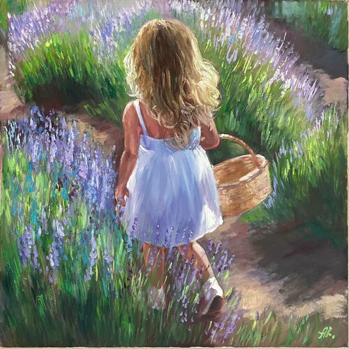 Lavender Explorer van Anna Reznikova, Schilderij te koop op Singulart