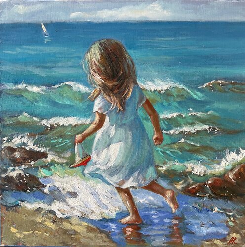 Chasing The Breeze di Anna Reznikova, Pittura in vendita su Singulart