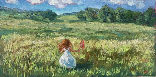 Windy Afternoon di Anna Reznikova, Pittura in vendita su Singulart