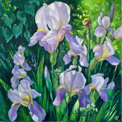 Summer Flower Bed von Anna Reznikova, Malerei kaufen auf Singulart