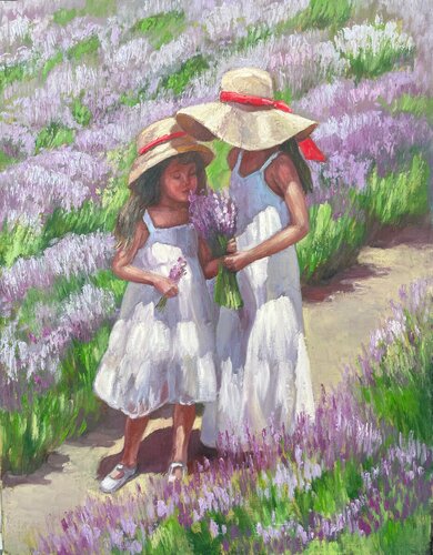 Lavender Bloom di Anna Reznikova, Pittura in vendita su Singulart