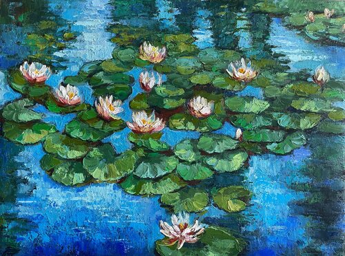 Waterlilies di Anna Reznikova, Pittura in vendita su Singulart
