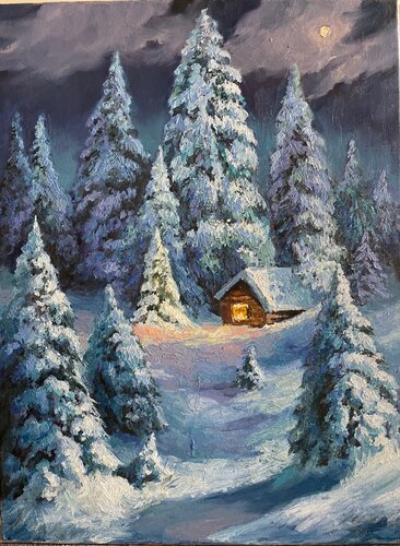 Waiting of Christmas von Anna Reznikova, Malerei kaufen auf Singulart