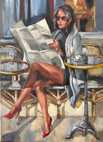 NEWS (Commission) van Anna Reznikova, Schilderij te koop op Singulart