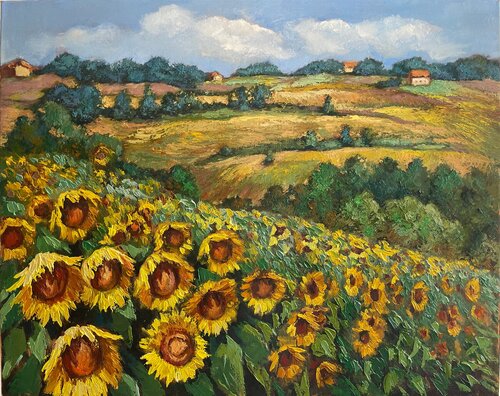 Sunflowers van Anna Reznikova, Schilderij te koop op Singulart