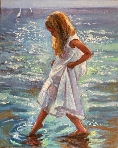 Coastal Idyl von Anna Reznikova, Malerei kaufen auf Singulart