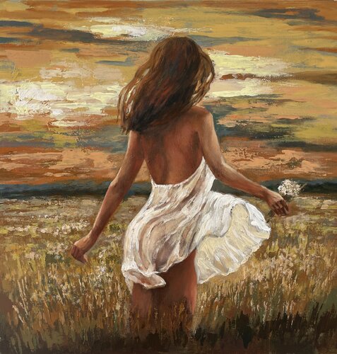 Windy Field van Anna Reznikova, Schilderij te koop op Singulart