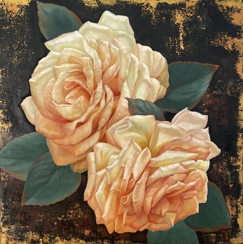 Flemish Rose Duet von Anna Reznikova, Malerei kaufen auf Singulart