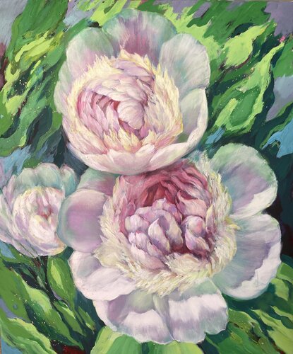 Peonies Bloom von Anna Reznikova, Malerei kaufen auf Singulart