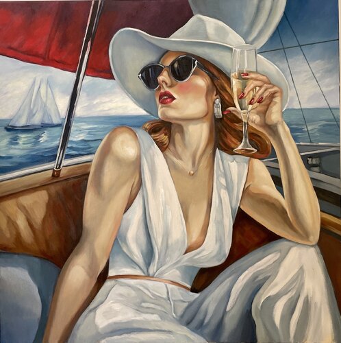 Yacht Day in Mayami von Anna Reznikova, Malerei kaufen auf Singulart