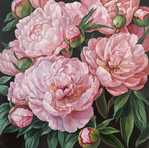 Pink  Explosion van Anna Reznikova, Schilderij te koop op Singulart