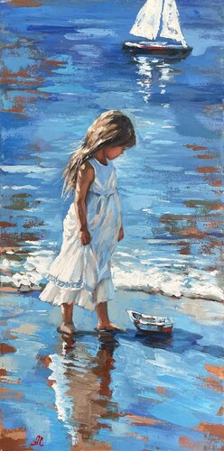 Toy Boat von Anna Reznikova, Malerei kaufen auf Singulart