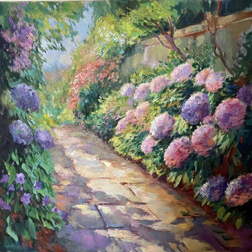 Colourful Hydrangeas von Anna Reznikova, Malerei kaufen auf Singulart