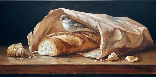 French Baguette van Anna Reznikova, Schilderij te koop op Singulart