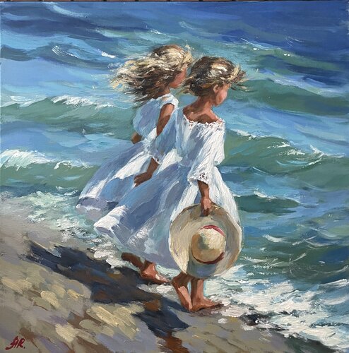 Chasing the Breeze van Anna Reznikova, Schilderij te koop op Singulart