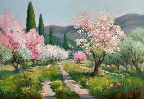 Mediterranean  Spring di Anna Reznikova, Pittura in vendita su Singulart