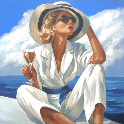 Yacht Day by Anna Reznikova, 絵画 for Sale on Singulart