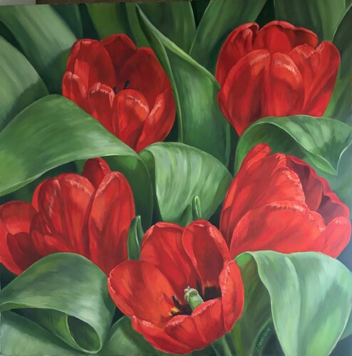 Tulip Prelude von Anna Reznikova, Malerei kaufen auf Singulart