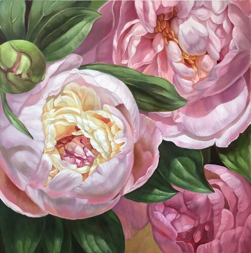 Kingdom of Peonies von Anna Reznikova, Malerei kaufen auf Singulart
