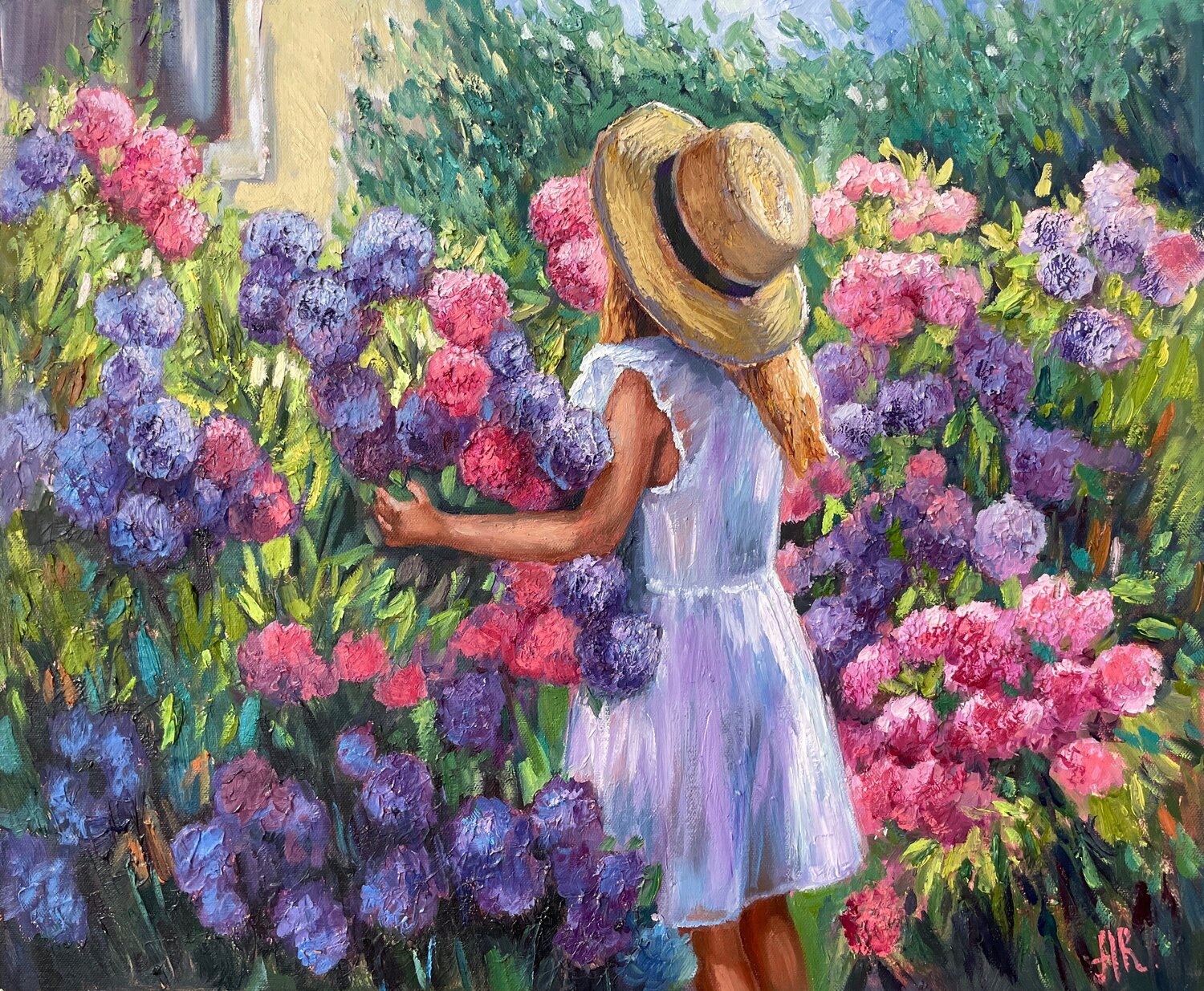 Garden with Hydrangeas Anna Reznikova